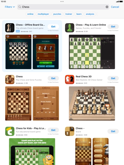 Press the required app.