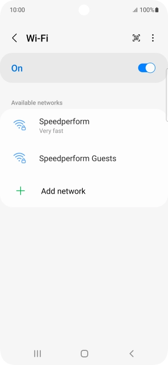 Press the menu icon.