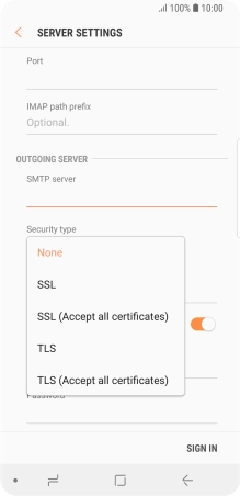 Press None to turn off the function.
