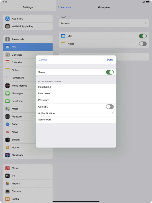 Press Authentication.