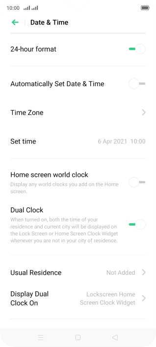 Press the indicator next to 