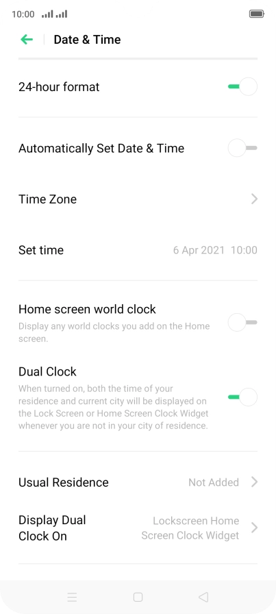 Press the indicator next to 