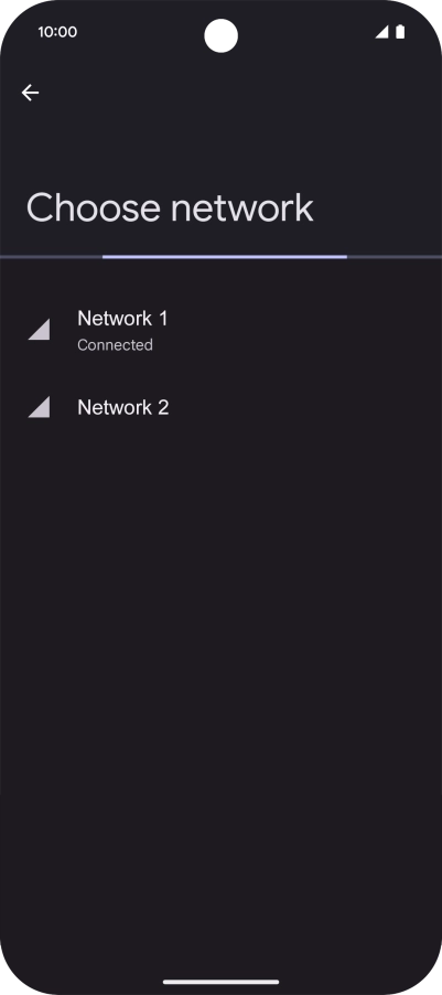 Press the required network.