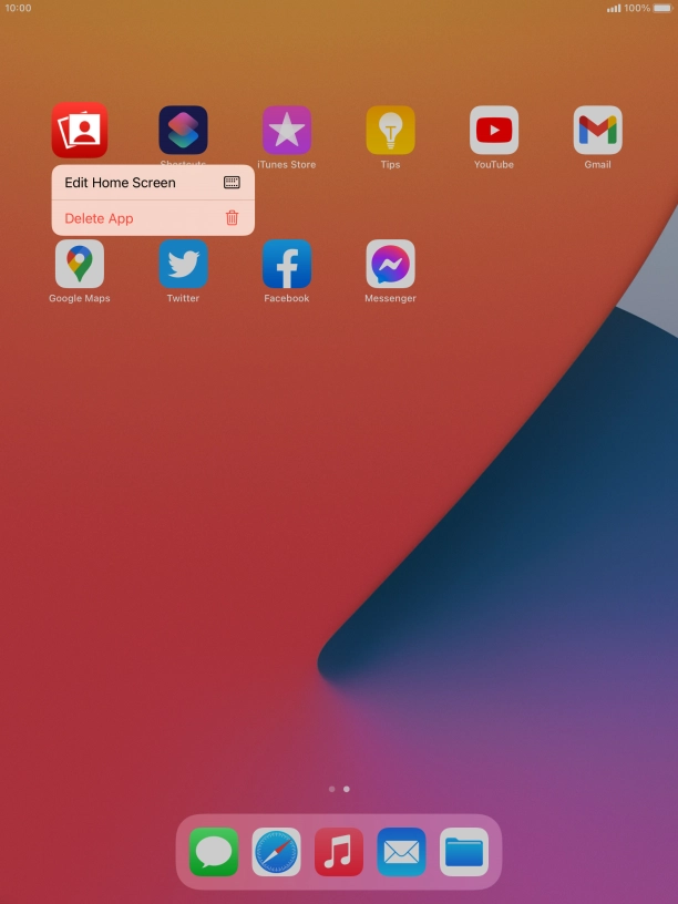 Press Delete App. Press Delete App.