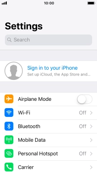Press Sign in to your iPhone.