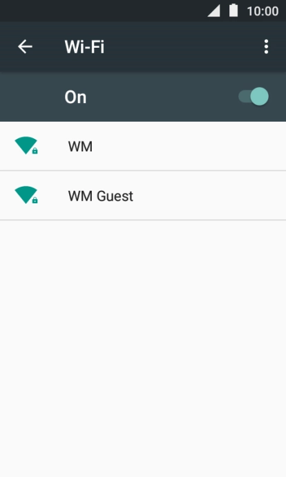 Press the required Wi-Fi network.