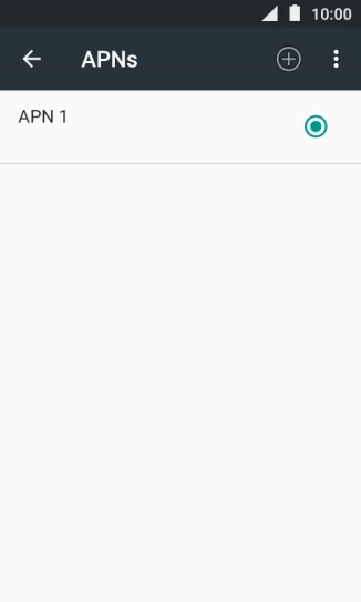 Press the new data connection icon.
