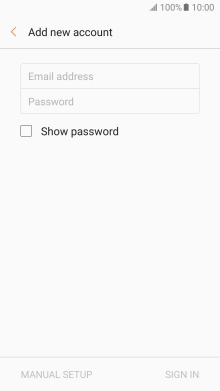 Press Email address and key in your email address.