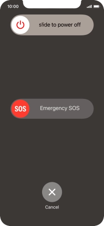 Press and drag the power off icon right.