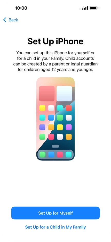 Press Set Up for Myself.