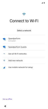 Press the Wi-Fi network. Press the Wi-Fi network.