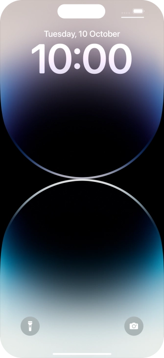 Slide your finger upwards starting from the bottom of the screen.