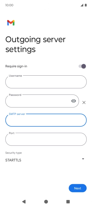 Press the field below 