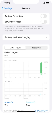 Press the indicator next to 