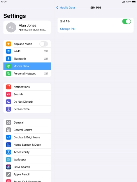 Press the indicator next to 