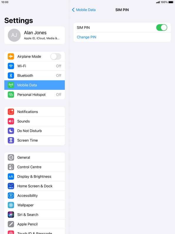 Press the indicator next to 