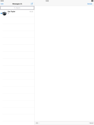 Press the new message icon. Press the new message icon.