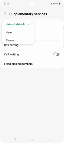 Press Always to turn on caller identification.