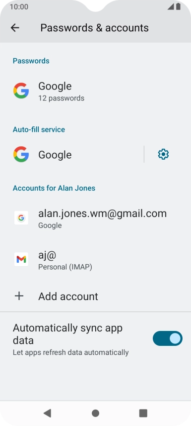 Press the indicator next to 