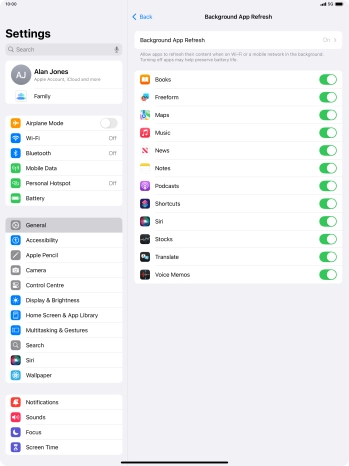 Press Background App Refresh.