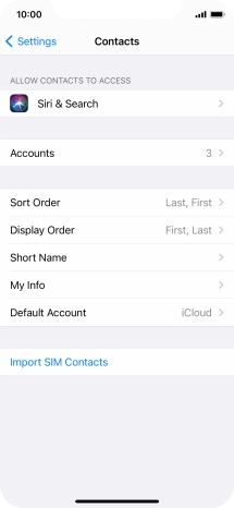 Press Import SIM Contacts.