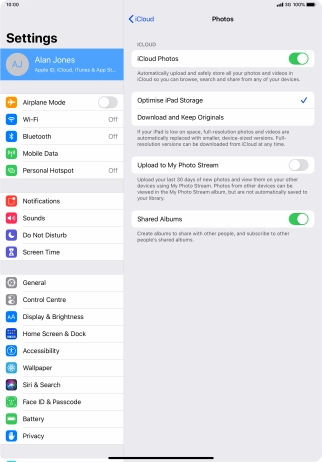 Press the indicator next to 