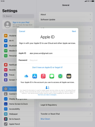 Press the field next to 