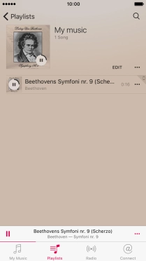 Press the song title.