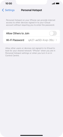Press Wi-Fi Password and key in the required password.