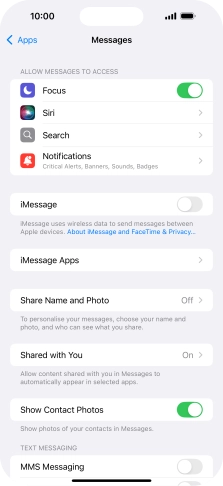 Press the indicator next to 