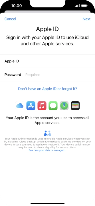 Press the field next to 
