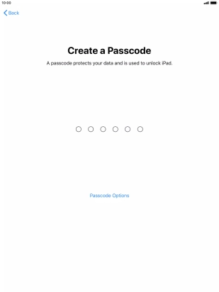 Press Passcode Options.