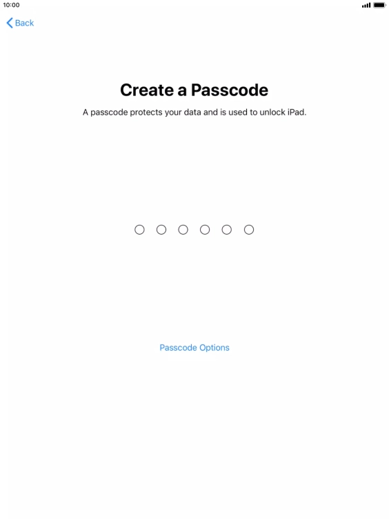 Press Passcode Options. Press Passcode Options.