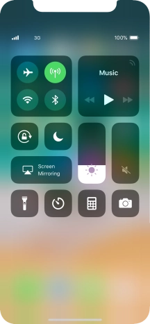 Hard press and hold the required function until a pop-up menu is displayed.