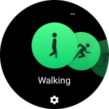 Drag your finger right or left to select the required activity.