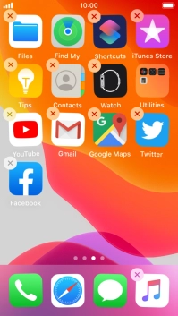 Press the delete icon next to the required app.
