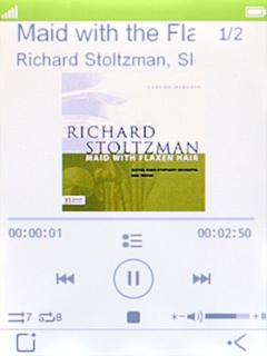 Press Navigation key right to go to the next audio file. Press Navigation key right to go to the next audio file.
