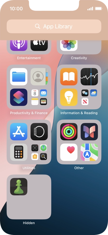 Press and hold the required app.
