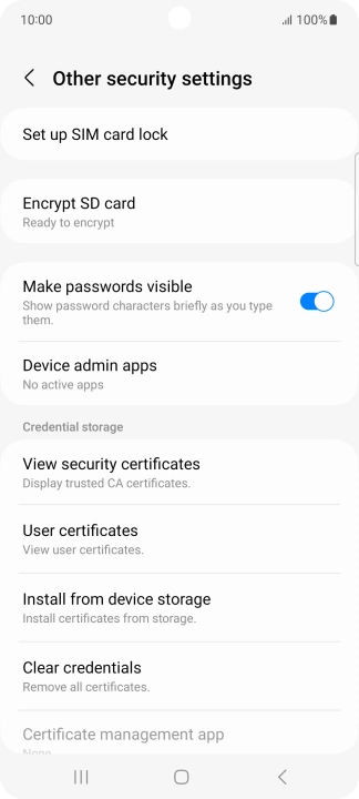 Press Set up SIM card lock.