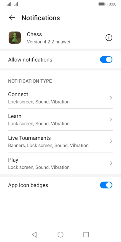 Press the indicator next to 