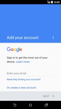 If you don t have a Google account, press Or create a new account and follow the instructions on the screen to create an account.