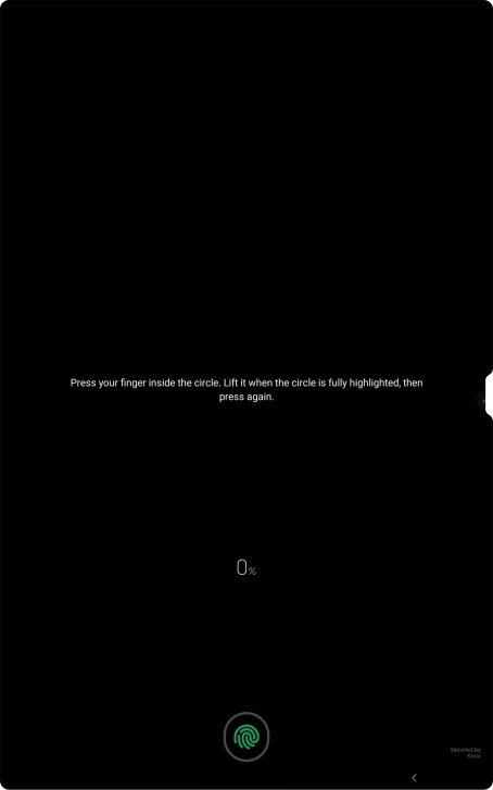 Follow the instructions on the screen to create the lock code using your fingerprint.