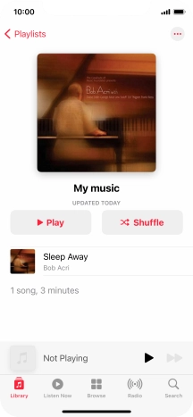 Go to the required category or playlist and press the required audio file.