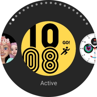 Slide your finger left to see the available watch faces.