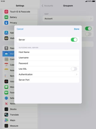 Press Authentication.