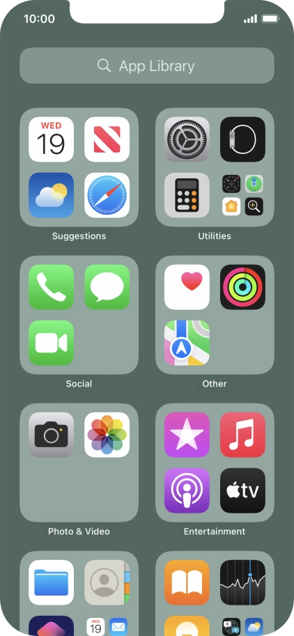 Press the required app.