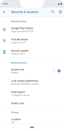 Press Screen lock and key in the current phone lock code.