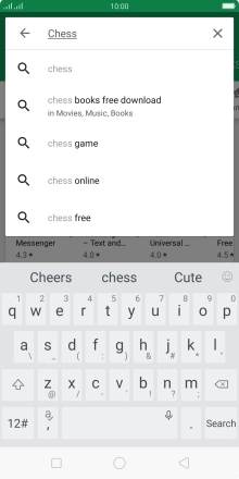 Key in the name or subject of the required app and press Search.