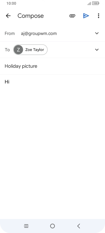 Press the attachment icon.