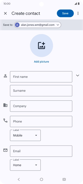 Press the drop down list next to 